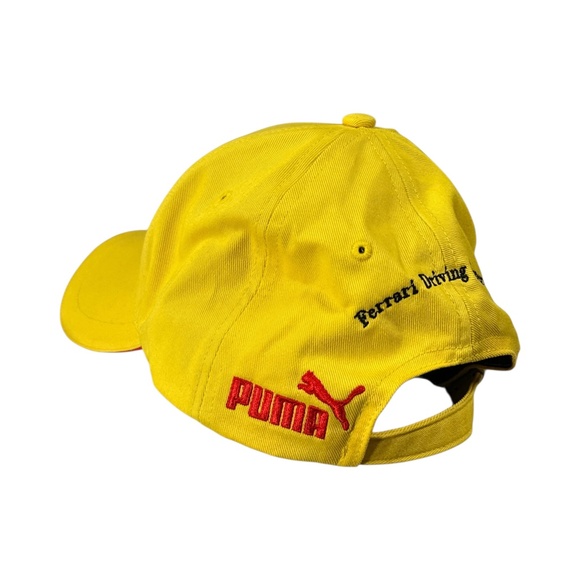 Puma Ferrari Driving Course Corso Pilota Yellow Cotton Strapback Hat Cap - Picture 5 of 11